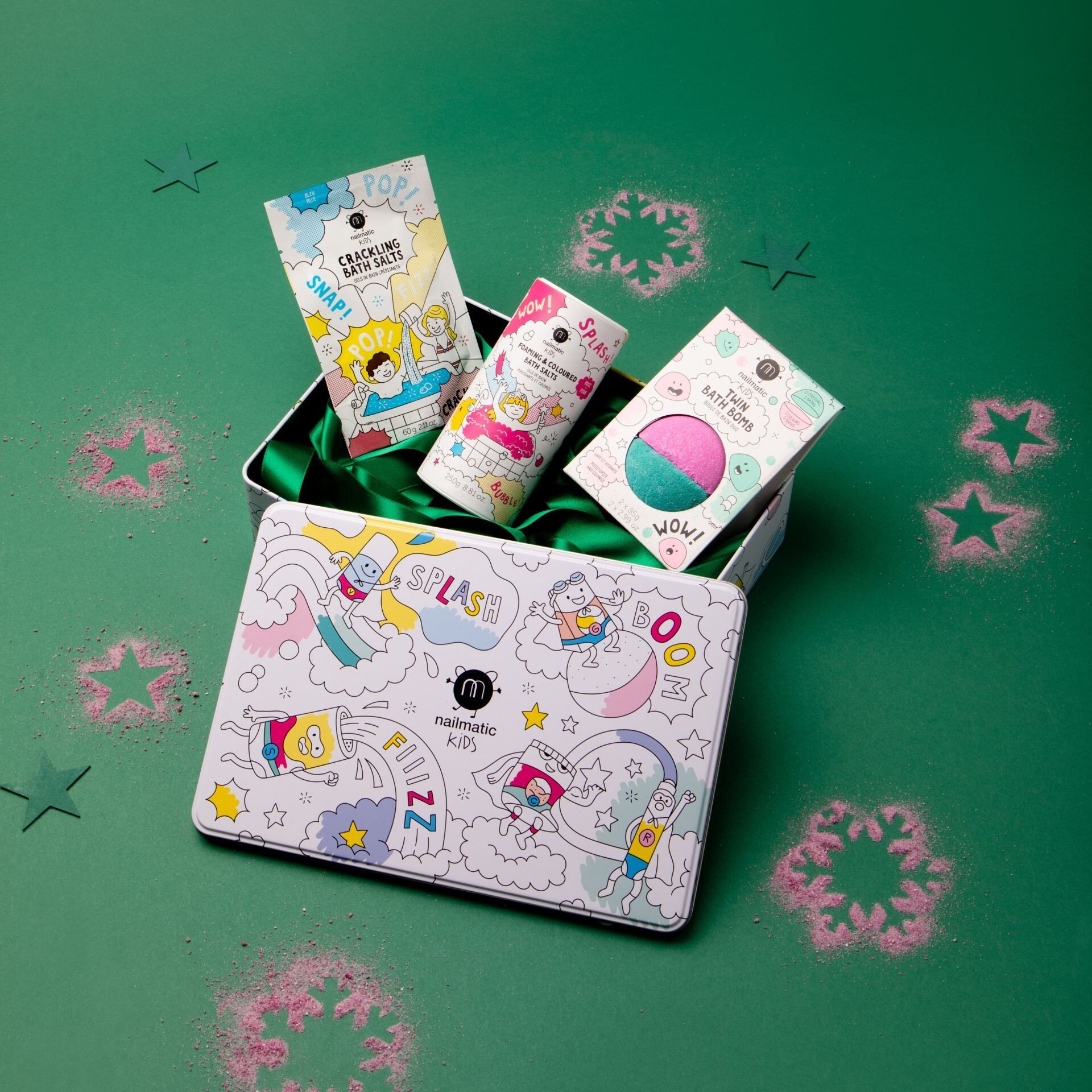 Vonios priemonių rinkinys vaikams Nailmatic Bath Box Pink