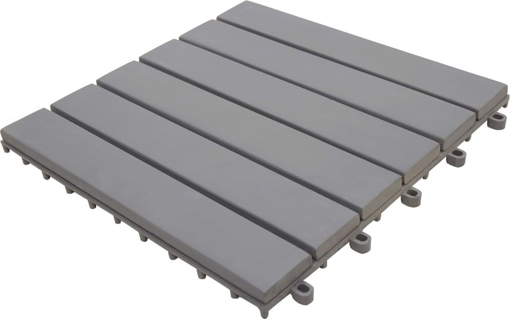 vidaXL Płytki tarasowe, 10 szt., poszarzane, 30x30 cm, drewno akacjowe