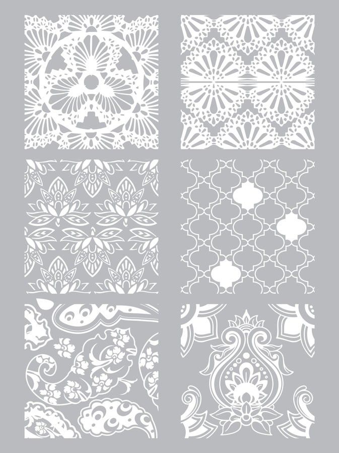 Graine Creative Szablon Sitodruk Motywy Indyjskie