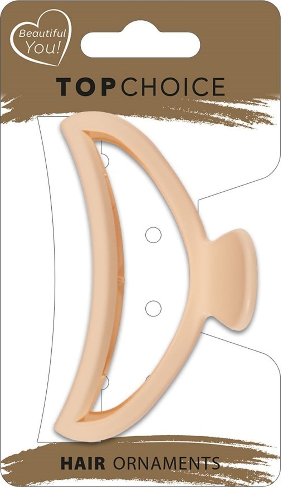 Top Choice TOP CHOICE Klamra do włosów - kokarda matowa (20223) 1 szt. - mix kolorów