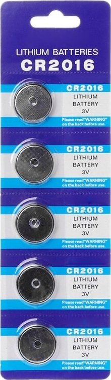 Rosfix 5x BATERIA LITOWA GUZIKOWA PASTELKOWA 3V CR2016 DL2016 ECR2016 DO ZEGARKA