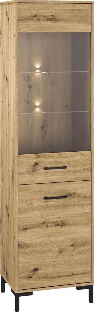 ML Meble Witryna wysoka NIKOLA dąb artisan ML MEBLE