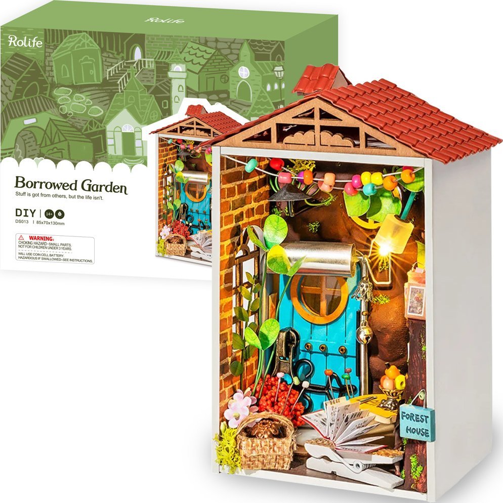 Robotime Składany Drewniany Model Puzzle 3D - Pożyczony ogród