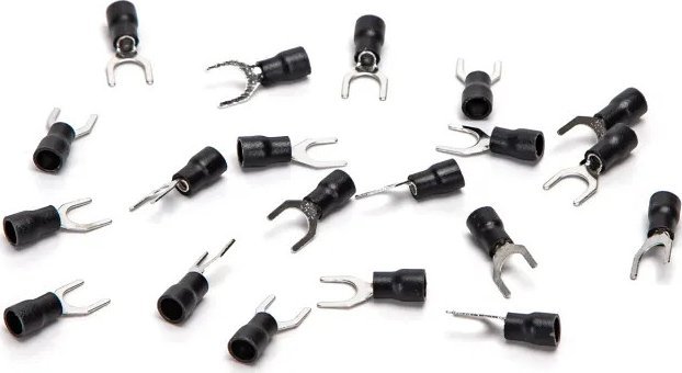 Aigostar Preizolowane zaciski tłoczone na zimno SV1.25-4 20 szt., czarne Preizolowane zaciski tłoczone na zimno SV1.25-4 20 szt., czarne