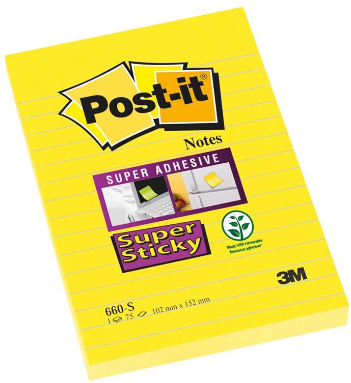 3M NOTES SAMOPRZYLEPNY SUPER STICK 6 szt (M-FT510093832)