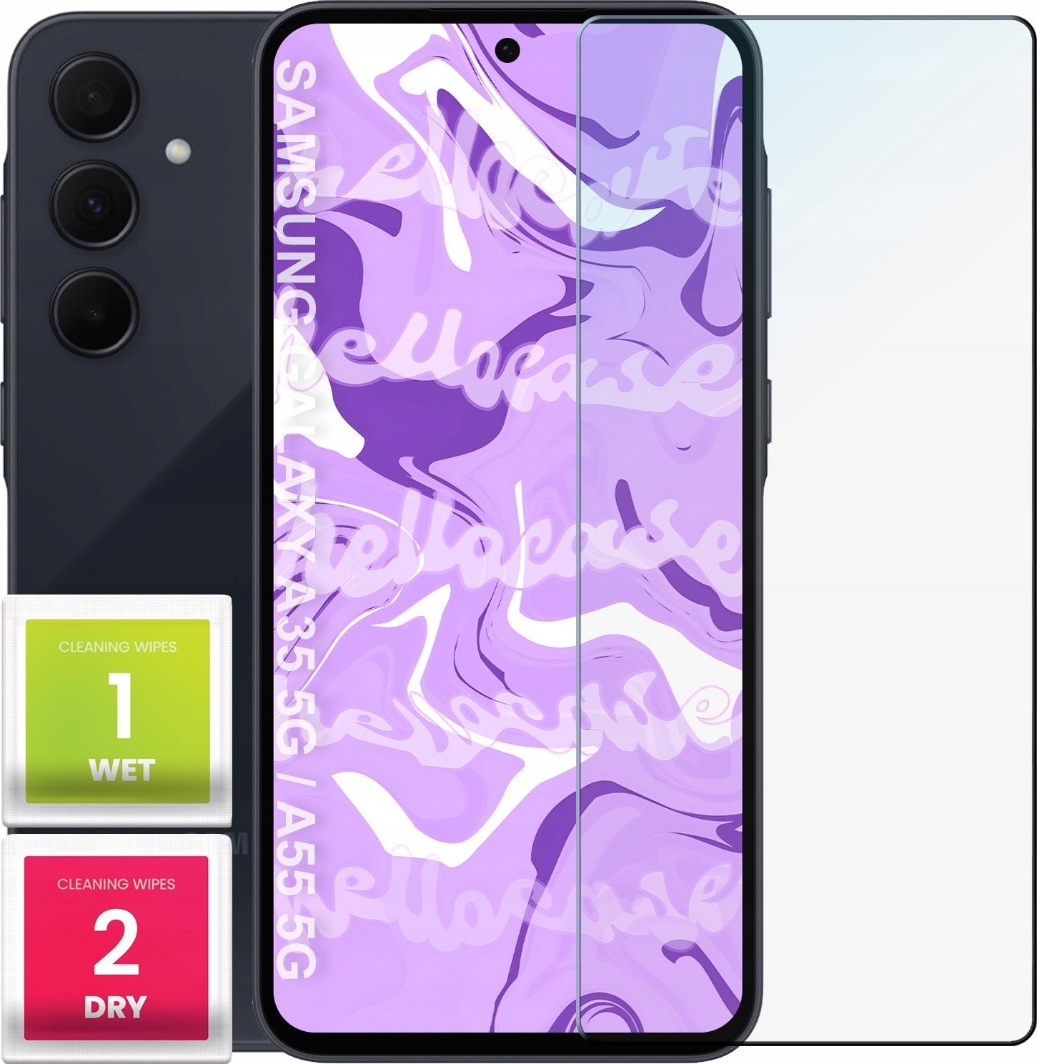 Hello Case Szkło Hartowane do Samsung Galaxy A35 5g / A55 5g (szybka 9H, płaskie 2.5D)