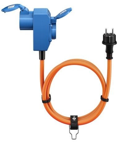 Kabel adaptera CEE, wtyczka ze stykiem ochronnym do 90 gniazda CEE i gniazda ze stykiem ochronnym