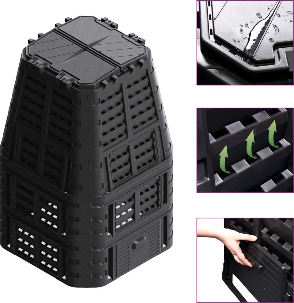 vidaXL Kompostownik termiczny do ogrodu 880 L