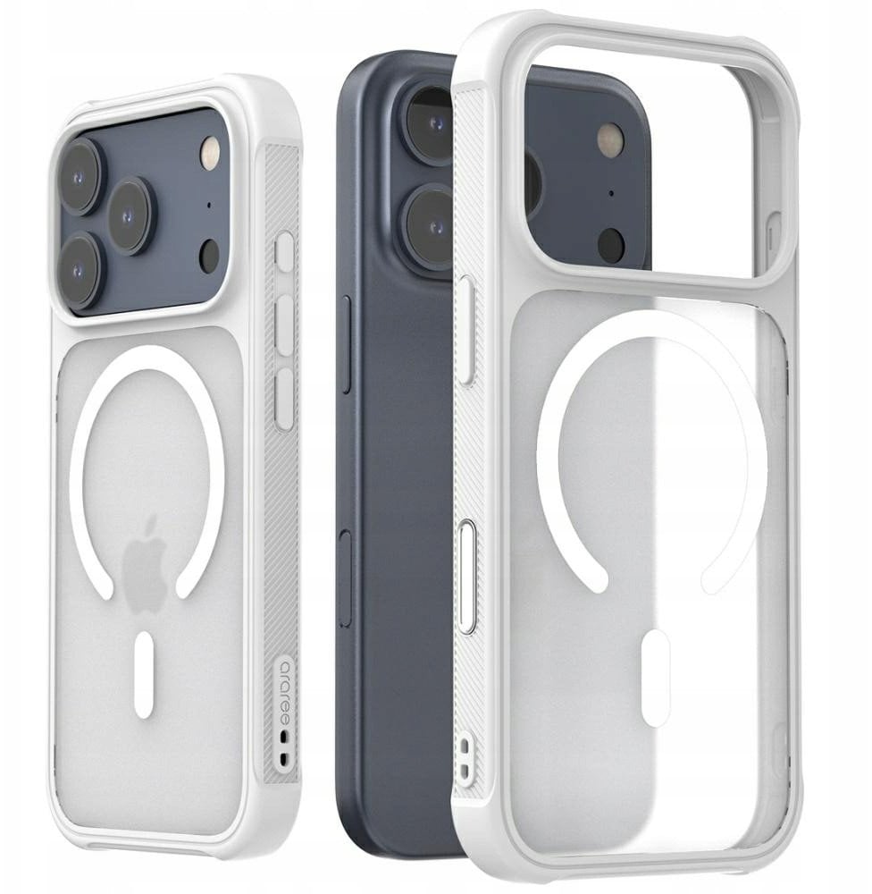Araree Duple M Armor MagSafe Case for iPhone 17 Pro White