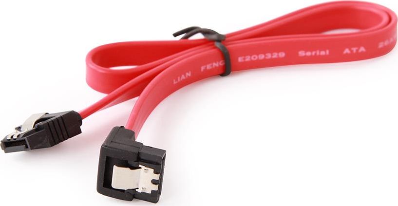 Gembird Kabel SATA DATA III (6GB/S) 10cm kątowa CC-SATAM-DATA90-0.1M Gembird (czerwony)