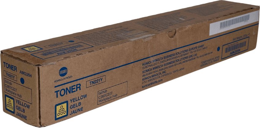 Toner Konica Minolta TN-221 A8K325H 10,5 tys. Y Oryginał mały