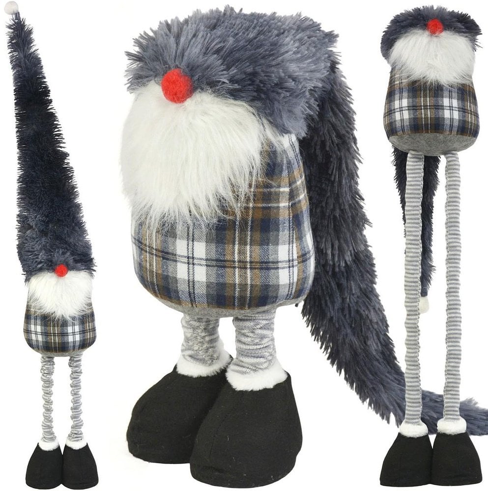 SKRZAT GNOM DEKORACYJNY NA TELESKOPACH 38-88CM SZARY