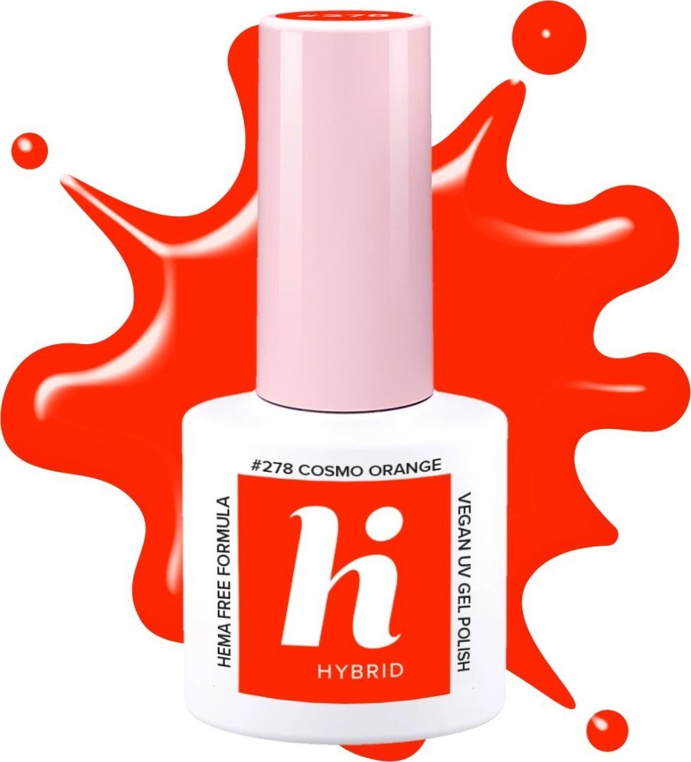 Hi Hybrid Hi Hybrid HEMA Free Lakier hybrydowy Neon #278 Cosmo Orange 5ml