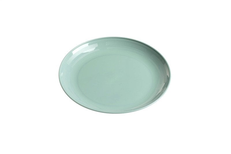 SHALLOW SMALL PLASTIC PLATE. GREEN