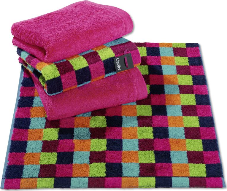 Cawo Frottier Ręcznik 70x140 cm LIFESTYLE Cube Multicolor Dunkel
