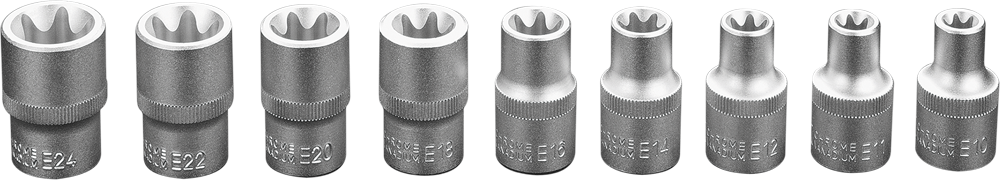 Neo Zestaw nasadek Torx 1/2" E10-E24 9szt. (08-649)