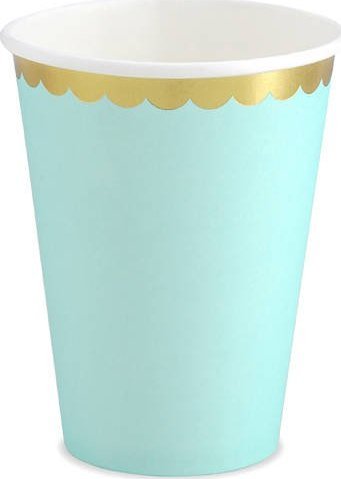 PartyDeco Kubeczki, miętowy, 220ml one size