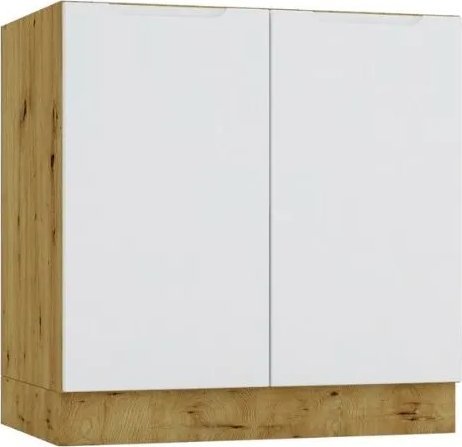 Stolkar Szafka kuchenna stojąca ISABEL D80 szary mat/dąb artisan STOLKAR