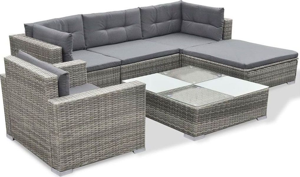 Elior zestaw mebli ogrodowych Qall, szary (4184)