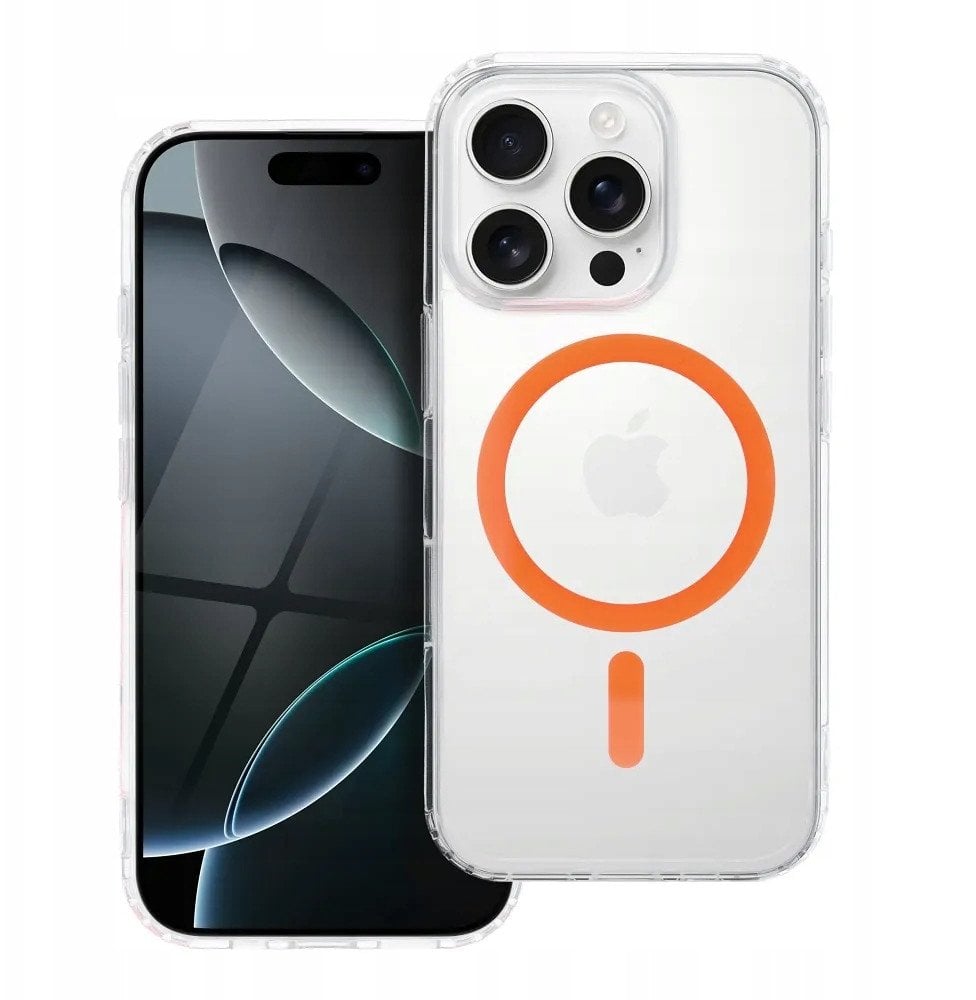 Drop Glue Colorful Ring Mag Cover kompatybilny z MagSafe pasuje do IPHONE 11 pomarańczowy