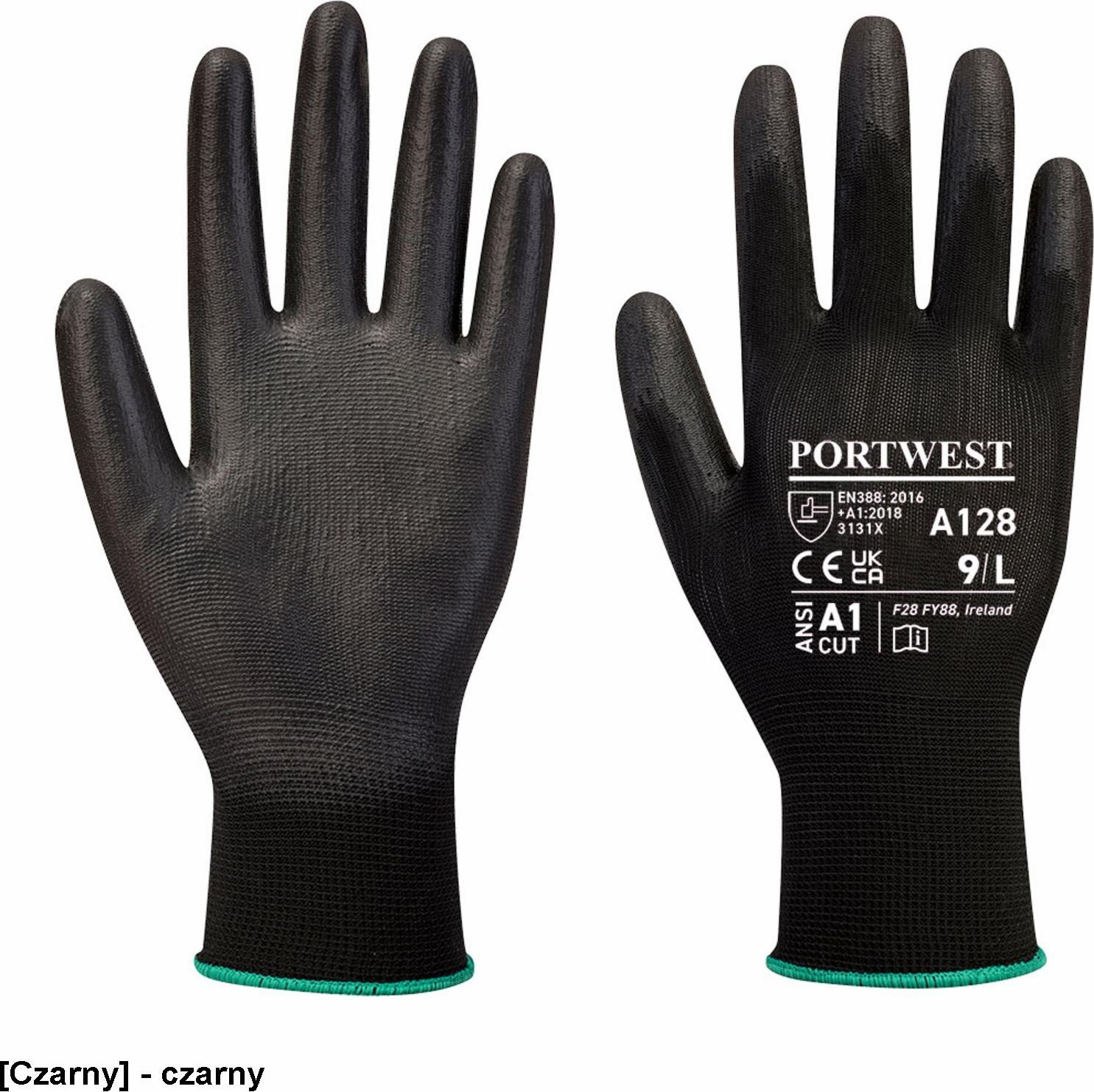 Portwest A128 - Rękawica powlekana PU bez zawartości lateksu - opakowanie detaliczne XS