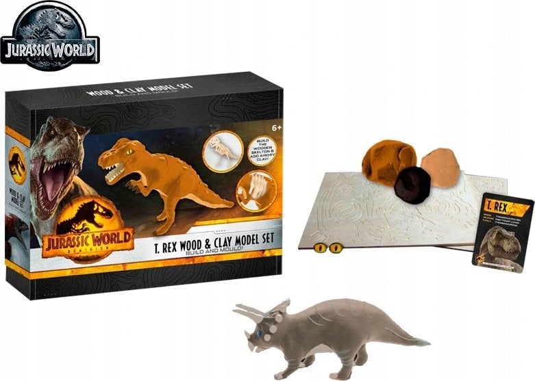 RMS *****JW model dinozaura drewno+masa 93-0052 61892