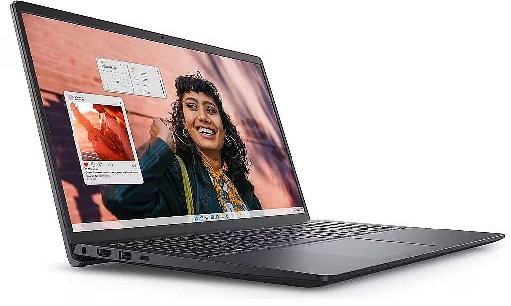 Laptop Dell 15 DC15250 I15-15250310008512DX Core 3-100U/15.6" FHD 120Hz IPS/16GB/SSD 512GB/BT/Win 11 Carbon Black