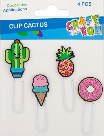 Craft with Fun CF OZDOBA DEK SPINACZ OZDOBNY KAKTUS 4SZT 12/288