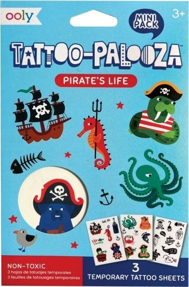 Teka Tatuaże zmywalne mini Tattoo Palooza - Piraci