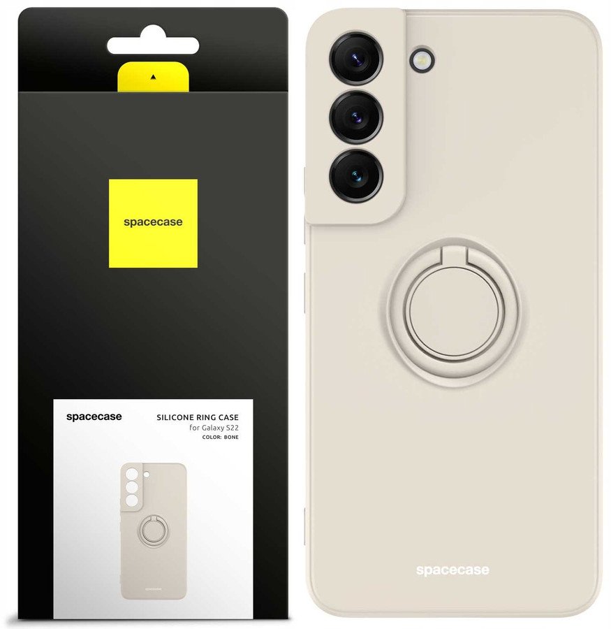 Spacecase Etui Silicone Ring Galaxy S22 bone standard