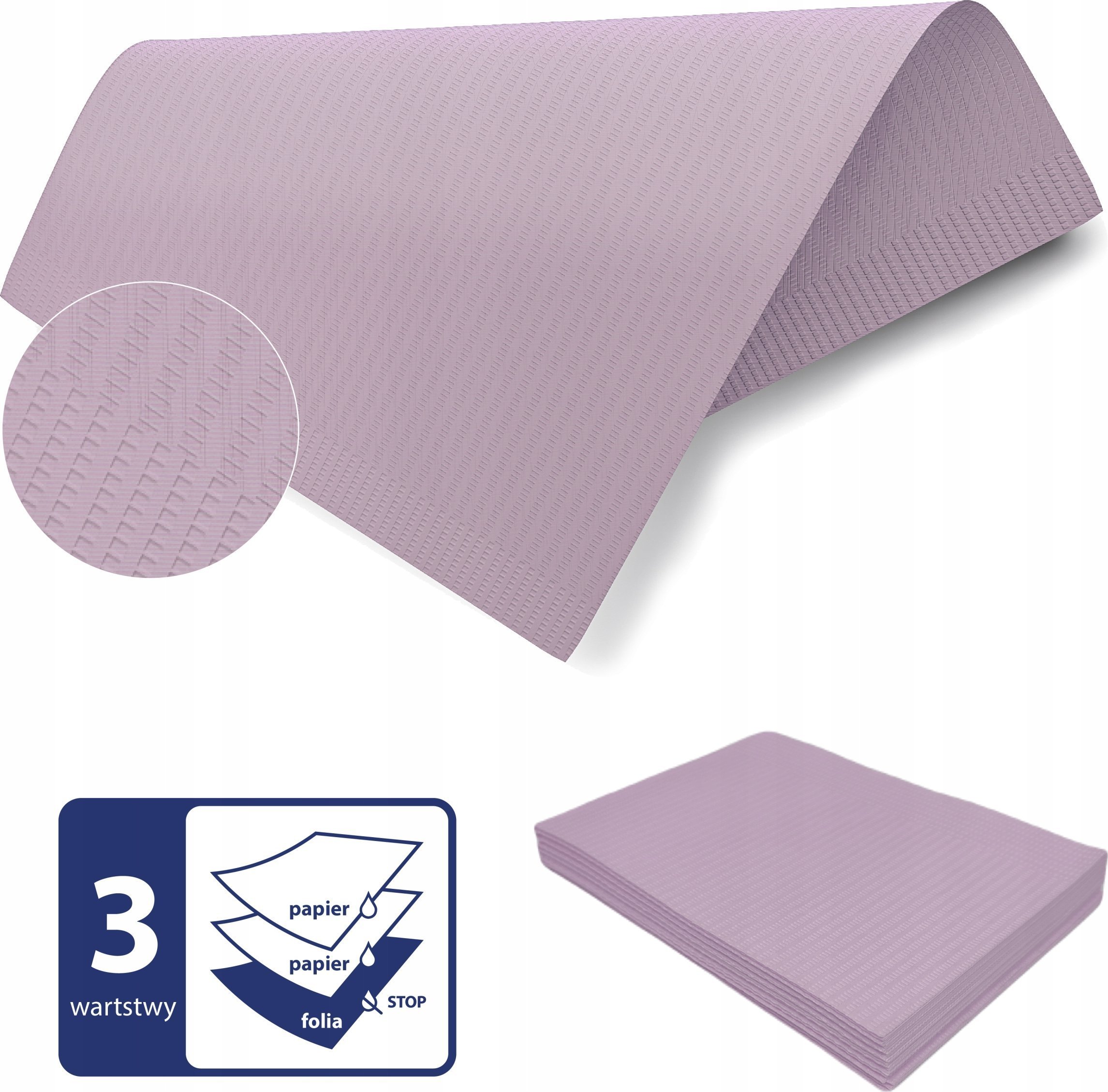 SERWETY PODKŁADY HIGIENICZNE PODFOLIOWANE WODOODPORNE 3WARSTWY 10SZT PL 8%