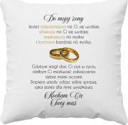 Koszulkowy Do mojej żony - poduszka z nadrukiem