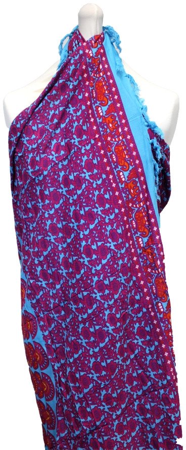 Indonezyjskie Sarongi Mandala - Fioletowy