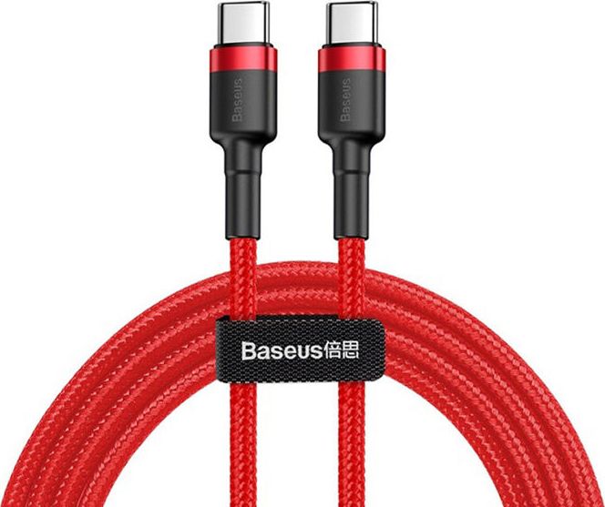 Kabel USB Baseus USB-C - USB-C 1 m Czerwony (CATKLF-G09)