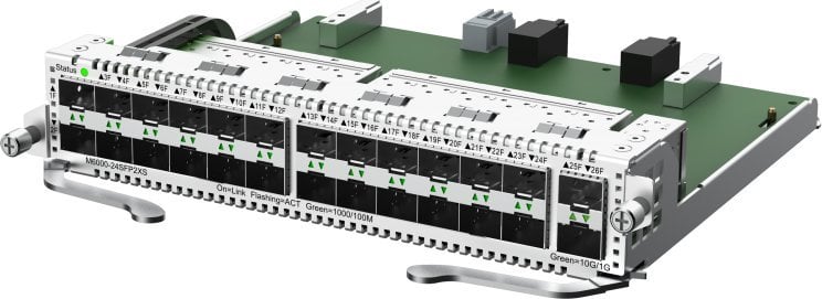 Reyee Zarządzalny Moduł | L3 | 24 porty SFP 1Gbit + 2 porty Uplink SFP+ LC 10Gbit | Do switcha modularnego RG-NBS6002 (M6000-24SFP2XS)