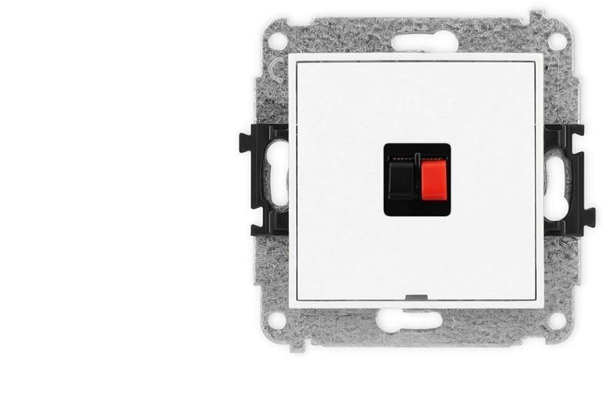 ICON Mechanizm gniazda głośnikowego pojedynczego, bez pola opisowego biały IGGBO-1