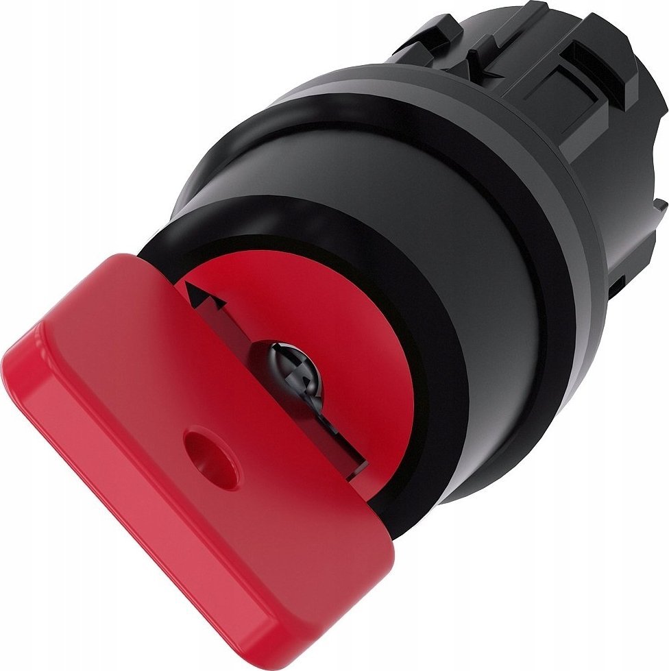 Siemens Przełącznik z kluczem omr 22mm okrągły tworzywo nr zamka 73037 czerwony z 2 kluczami 2-poz 3SU1000-4FF01-0AA0