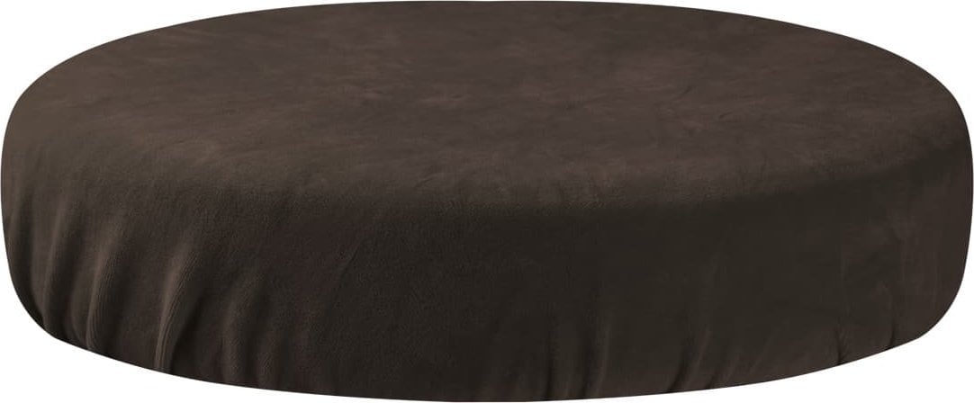 Activeshop Pokrowiec na taboret welur brązowy
