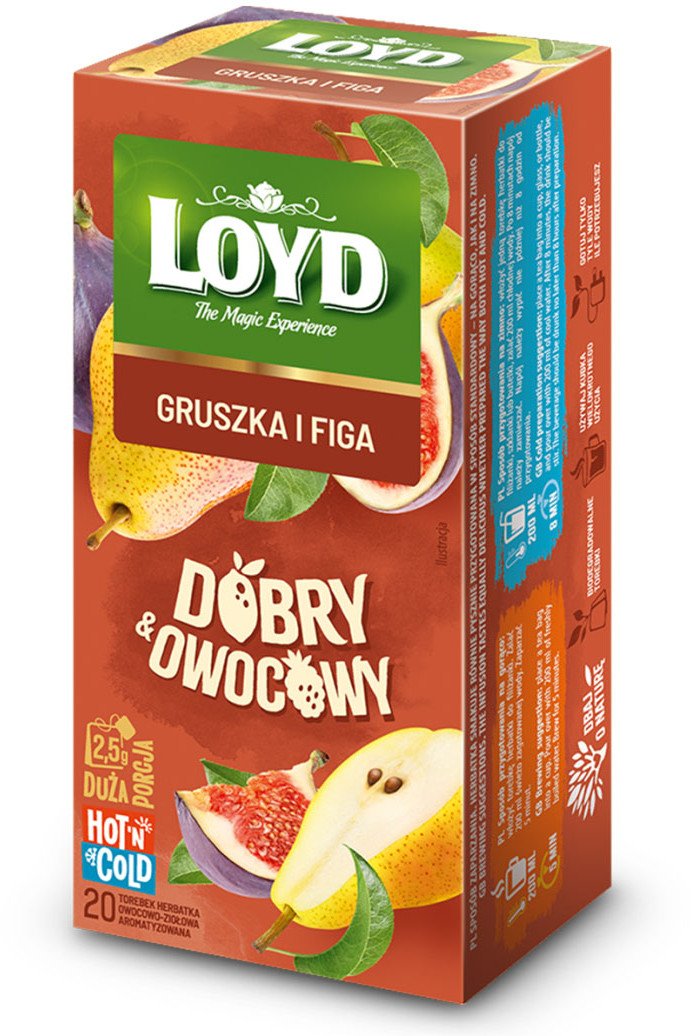LOYD Herbata na ciepło i zimno gruszka & figa 20x2,5g