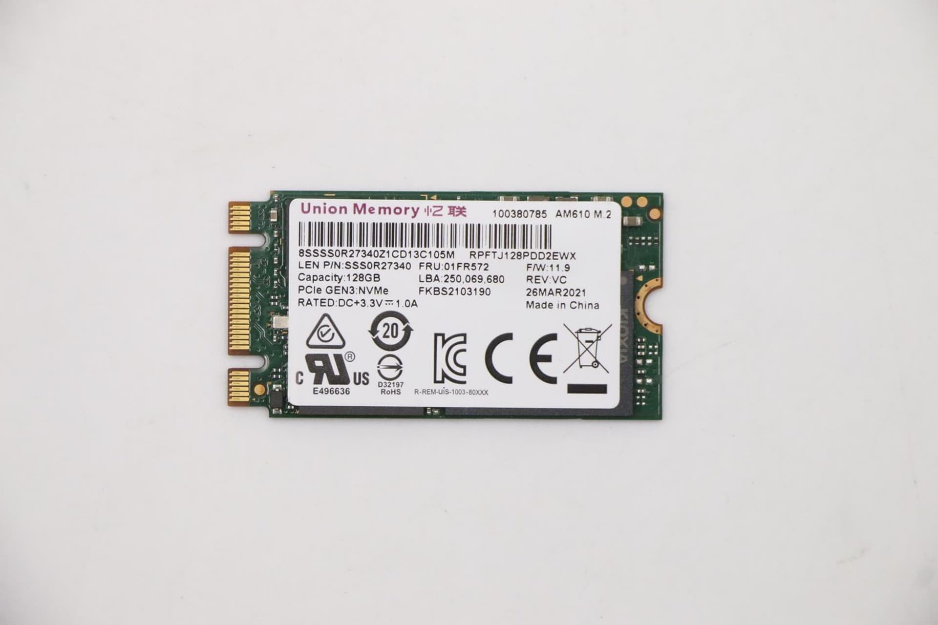 Dysk Lenovo UMIS AM610 128GB M.2 PCIe