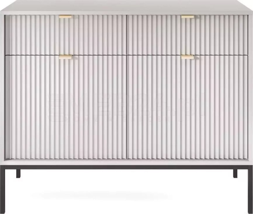 Intesi Komoda Delicious ryflowana szara