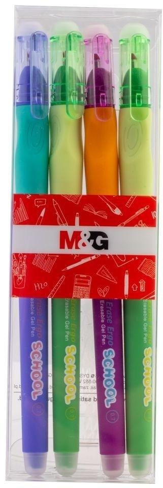 MG Długopis wymazyw. 0.7mm Ergo Boys nieb 4szt M&G