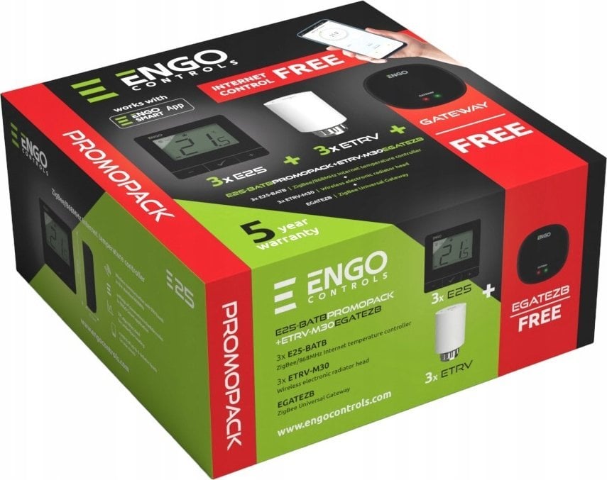 Engo Zestaw promocyjny E25-BATB+ETRV-M30+EGATEZB (czarny)