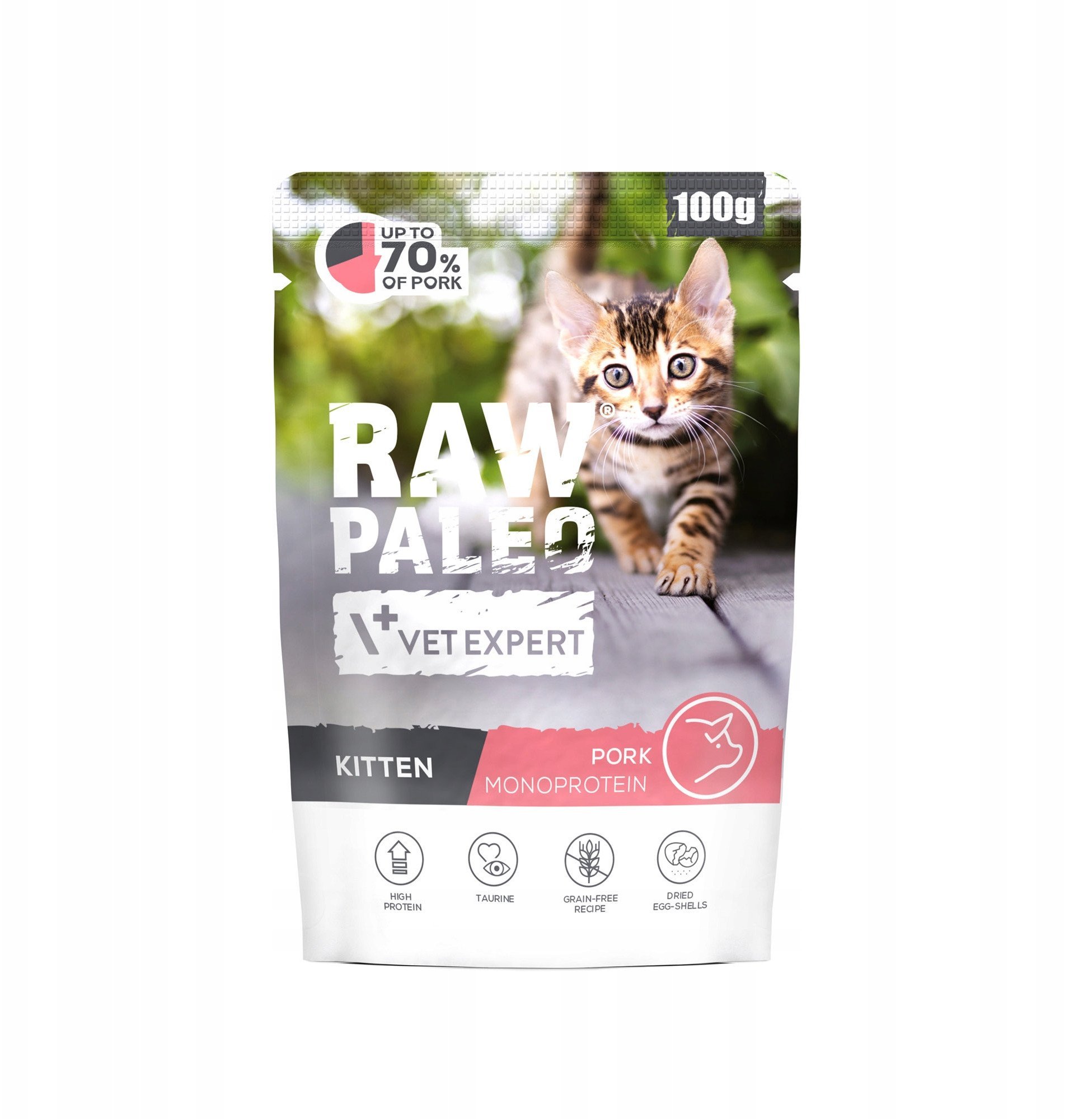 VetExpert Raw Paleo Kitten Cat Pork 100g