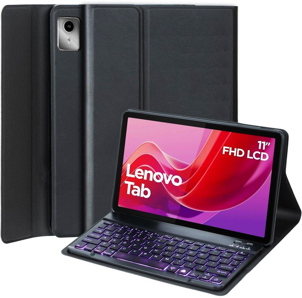 Etui z klawiaturą Supero do Lenovo Idea Tab 11 TB-336, czarne