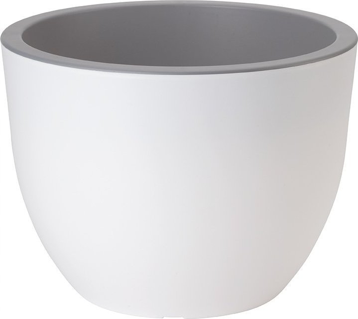 Form-Plastic Doniczka okrągła Muna 3310-011059, Kolor Biały+Beton, Form-Plastik, Wymiary 34.50x26 cm