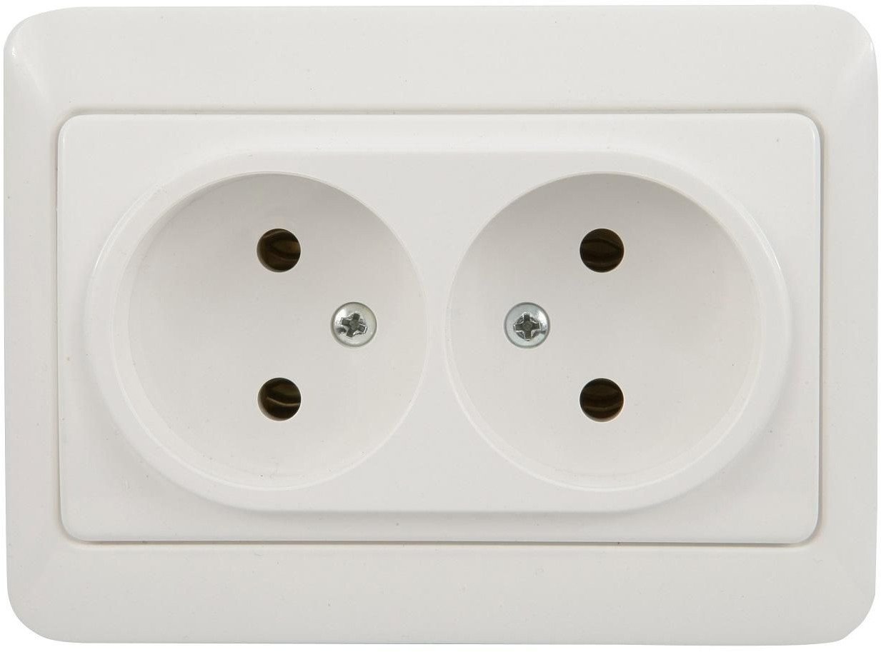 DOUBLE SOCKET WITHOUT EARTH