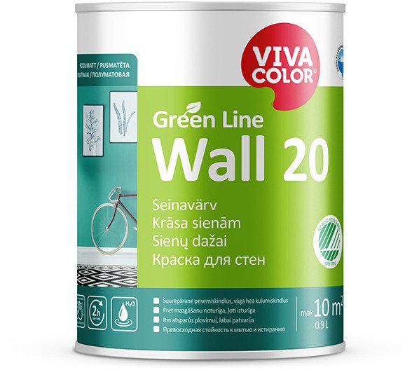 VivaColor PAINT GREEN LINE WALL 20 A 0,9L