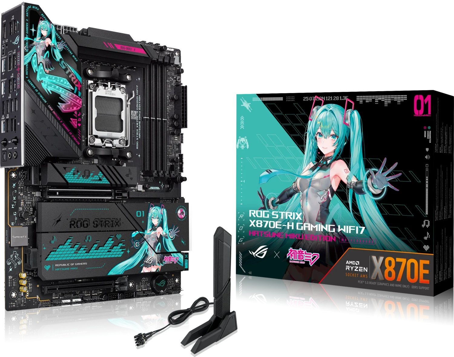 Płyta główna Asus ROG STRIX X870E-H GAMING WIFI7 HATSUNE MIKU EDITION