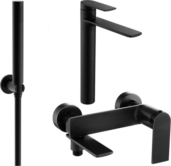 Mexen Mexen Zero R70 zestaw wannowy, czarny - 71113R70-70